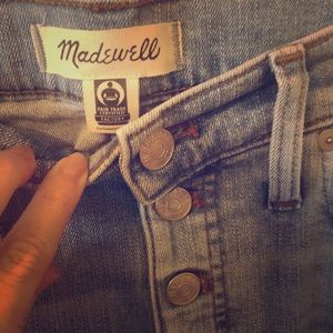 Madewell high-rise button fly closure jeans